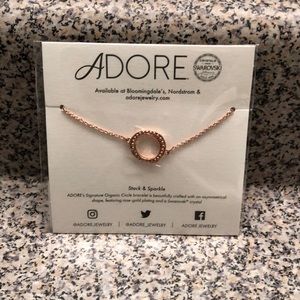 Adore:Swarovski Organic Circle Bracelet, Rose Gold